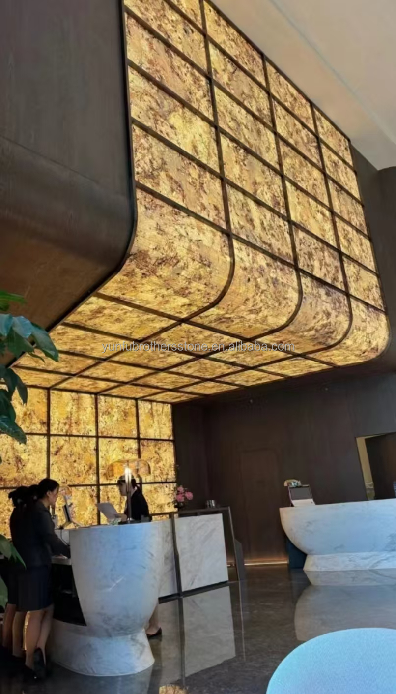 Add a Touch of Sophistication to Your Hotel Design with Backlit Soft Clay Stone Tiles