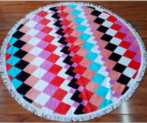 Quality ROUND BEACH TOWEL OEM DESIGN GSM400-500 160CM wholesale