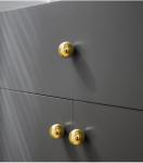 30mm Spherical Polished Furniture Handle Silver 30mm Drawer Handle