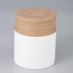 wooden white resin round soap dish for 5-star hotel bathroom accessories