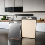 304 Stainless Steel Cutting Board Eco-friendly Bamboo Square Design Anti-Mold