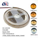 Hotel DC24V 8mm 240leds 4000K Neutral 20W/Meter Electroplate SMD 2835 Led Strip