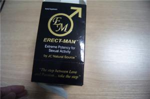 Quality Sex Enhancement Pill Packaging Display Box and Blister Card ERECT-MAN Paper Card wholesale
