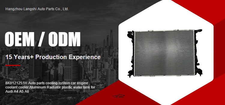 Replace/Repair Purpose Cooling System for Audi A4 A5 A6 2007-2015 Aluminum Radiator
