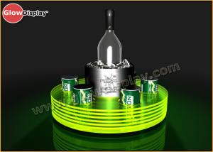 Quality Round LED Acrylic Bucket &amp; Bottles Service Tray for Bar and Hotel wholesale