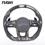 Custom Led Gold Foil Pattern Mercedes Benz Steering Wheel Forged Carbon Fiber