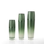 Green Airless Lotion Bottle 15ml 30ml 50ml Plastic Double Walled Environment