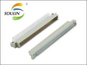 Quality Gray PBT Tube DIN41612 3 Row Connector Straight Right Angle H11.5 PC4.0 wholesale