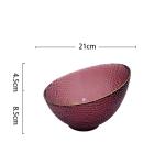 ODM Handmade Fruit Salad Bowl Lead Free Bevel Glass