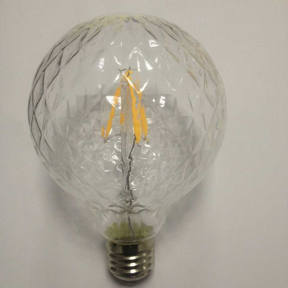 decoration lighting LED filament Globe bulbs G30 crystal cut glass