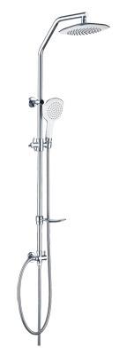 Wall Mount Rainfall Bathroom Shower Set stainless column pipe with ABS handheld