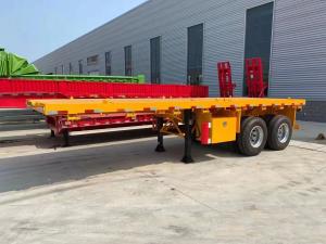Quality 50T Load Capacity AND9400 Container Transport Flatbed Trailer Durable wholesale