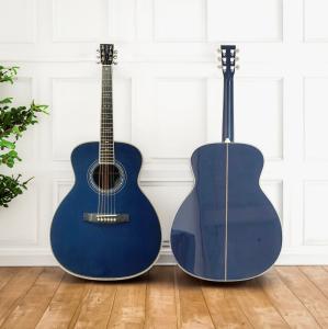 Quality Navy Blue Solid Solid East Indian Rosewood Back Side OM Acoustic Guitar 000-14 Fret European Spruce Top wholesale
