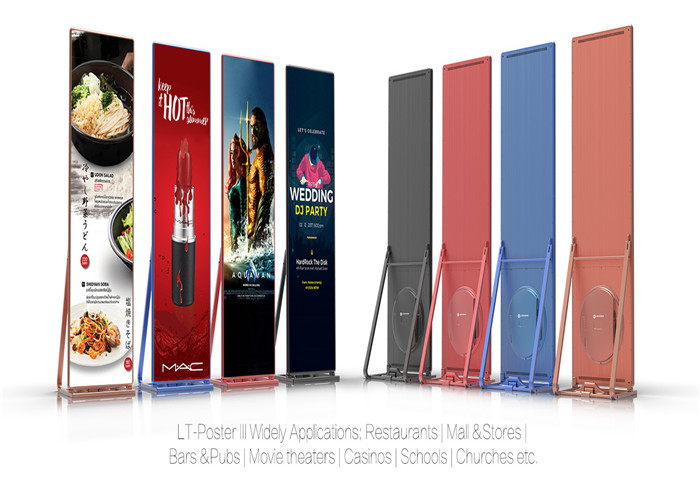 640X1920mm Smart LED Poster Display P2.5 Digital Signage LED Screen WiFi USB LAN Control