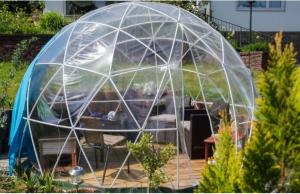 Quality 5M Luxury Geodesic Dome Tent With Steel Pipes And Transparent Cover Dome Party Tents wholesale