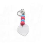 Heart Shape Sublimation Acrylic Keychains Blanks 120*40mm Customizable