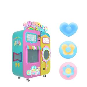 Quality China Factory Direct Earn Money Commercial Kids pink Automatic Cotton Floss Candy Vending Machine Robot for Sell Party wholesale
