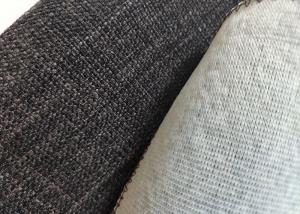 Quality Waterproof Gray Linen Upholstery Fabric Polyester Blend wholesale