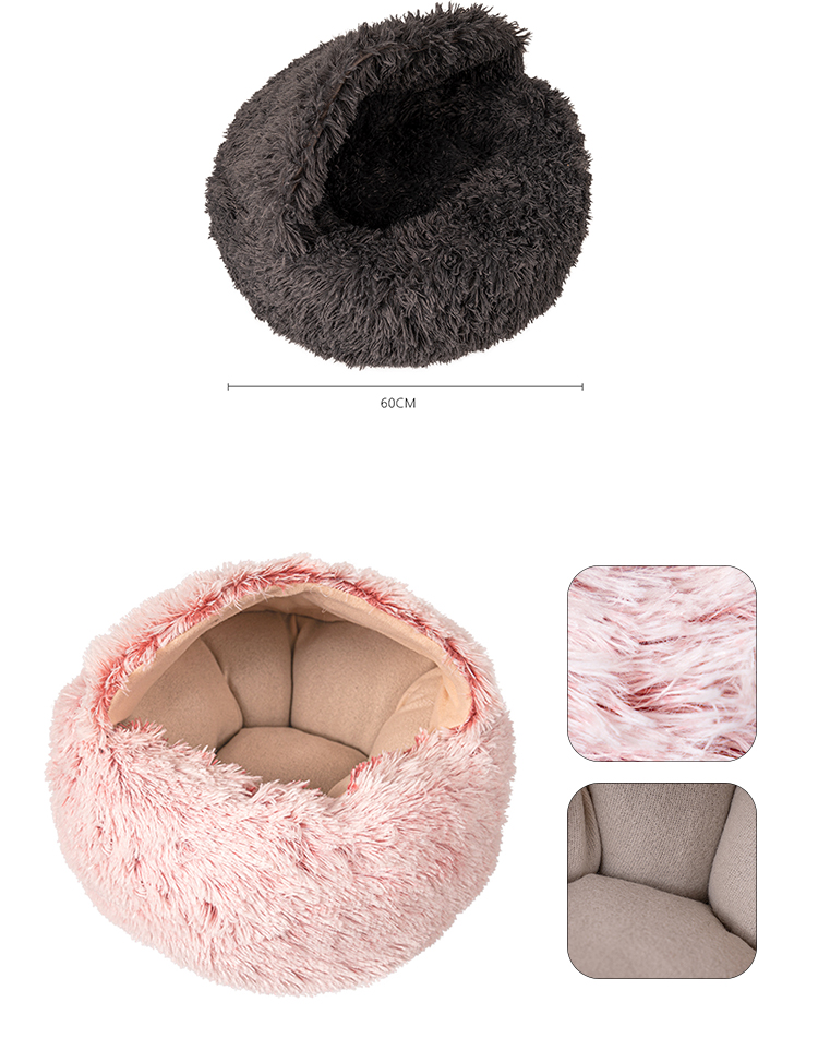 Soft Plush Warm Cat Bed With Cover Pet Cushion House Pet Mat