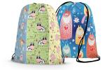 Promotional Printed Sports Drawstring Backpacks Heat Transfer Printing