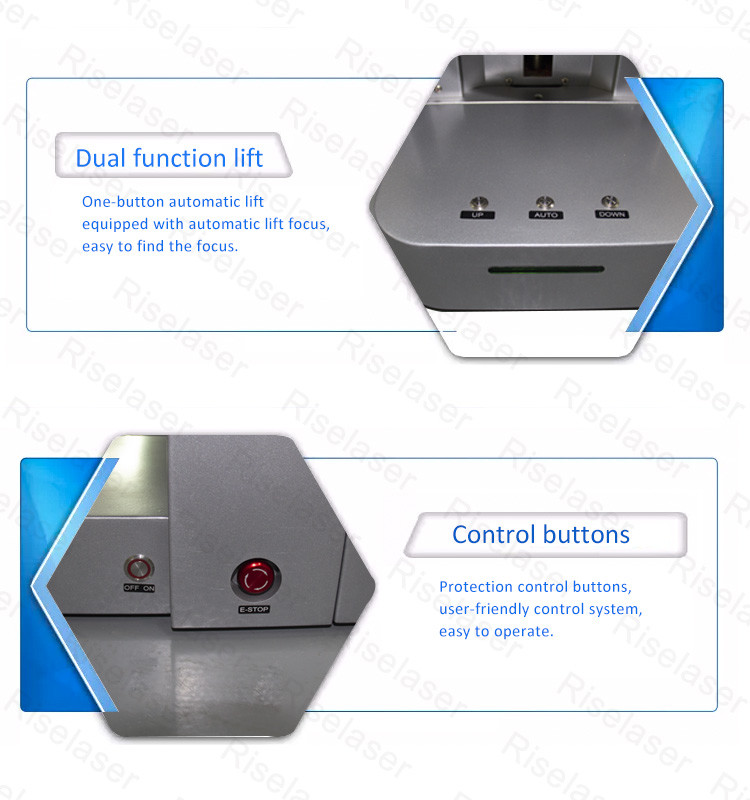 Jewelry Ring Laser Engraving Machine 20W Air Cooling With Rotary
