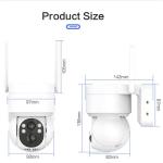 Wireless Outdoor PTZ Solar Cctv Camera Night Vision Camara De Seguridad Wifi