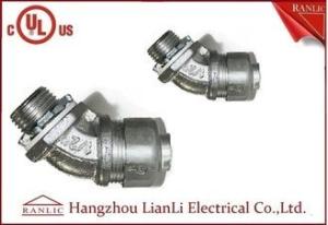Quality 3/4&quot;UL Listed Liquid Tight Malleable Iron Steel Lock Insulated Flexible Connector Galvanized 45 Degree wholesale