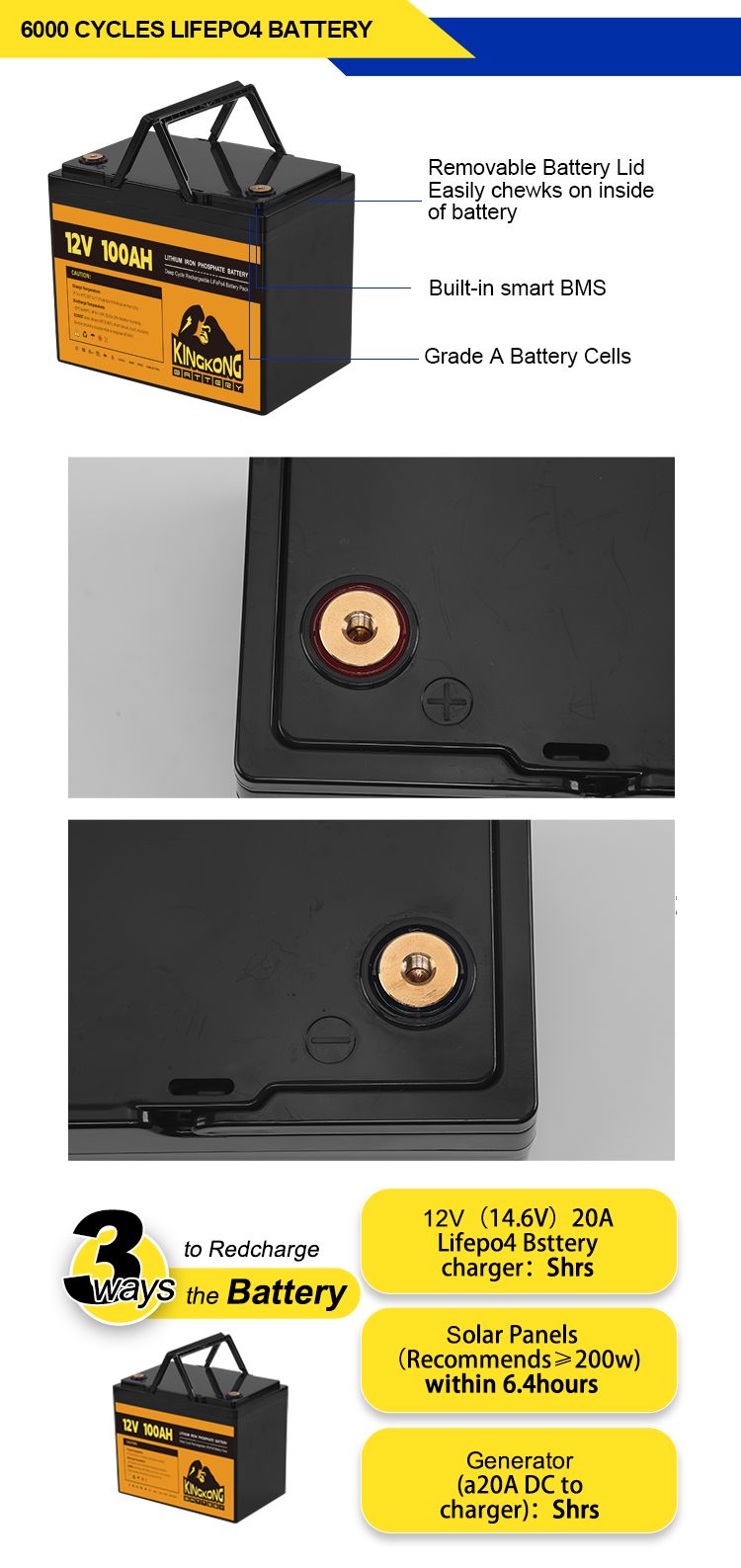 12V 48V 120Ah 150Ah 170Ah 200Ah 300Ah LiFePO4 Lithium Ion Battery Pack For Submarines