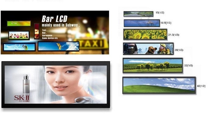 Multi-Media Stretched LCD Display , Ultra Wide LCD Monitor Easy Operation