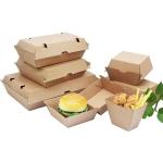 Biodegradable Burger Box Food Grade Customized Logo Fast Food Packaging Box