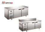 Commercial Undercounter Refrigerator Freezer 2 Door Self - Closing Energy Saving