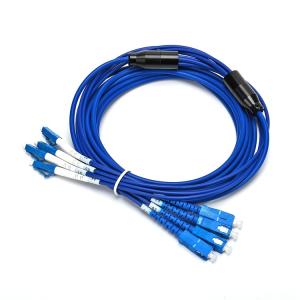 Quality SC-LC Fiber Optic Patch Cord Armoured Singlemode 4 Core PVC LSZH 3.0mm wholesale