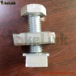 Strut channel seismic bracing fittings of V threaded rod stiffener