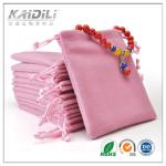 Lovely Pink Drawstring Jewelry Pouch Recyclable Material For Gift Storaging