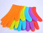 Red Silicone Kitchen Glove Non - Slip Adiabatic For Grill , Protect Hand